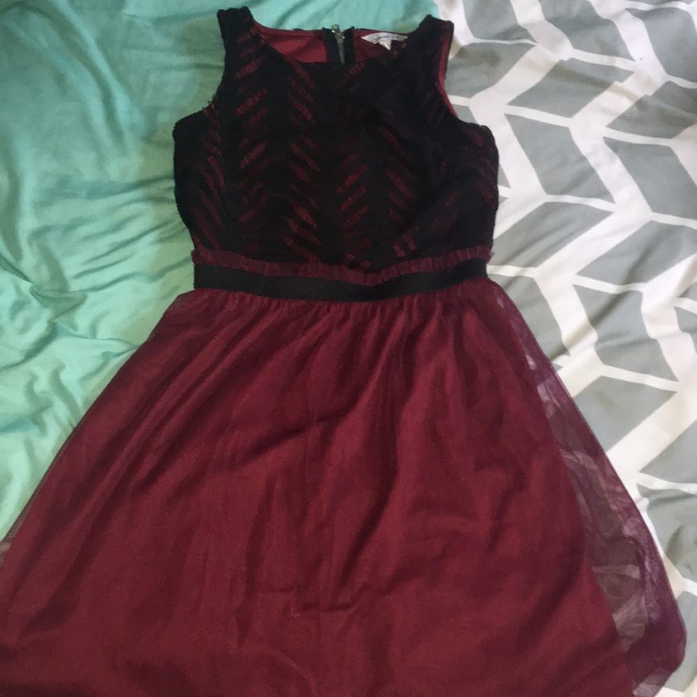 Black and Maroon dress